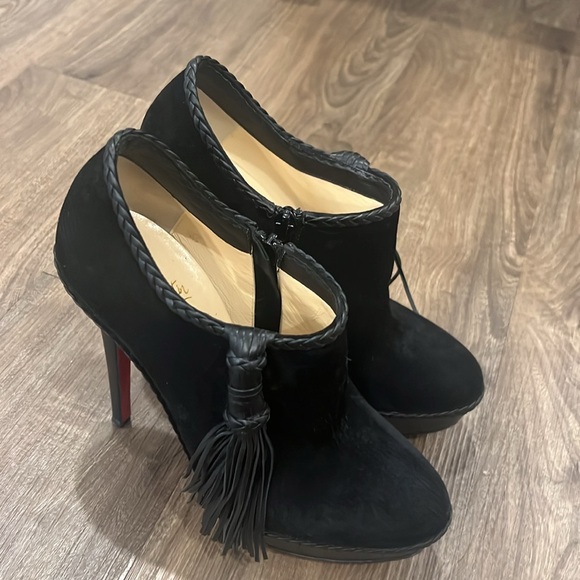 Louboutin Black Suade Booties - Picture 3 of 5